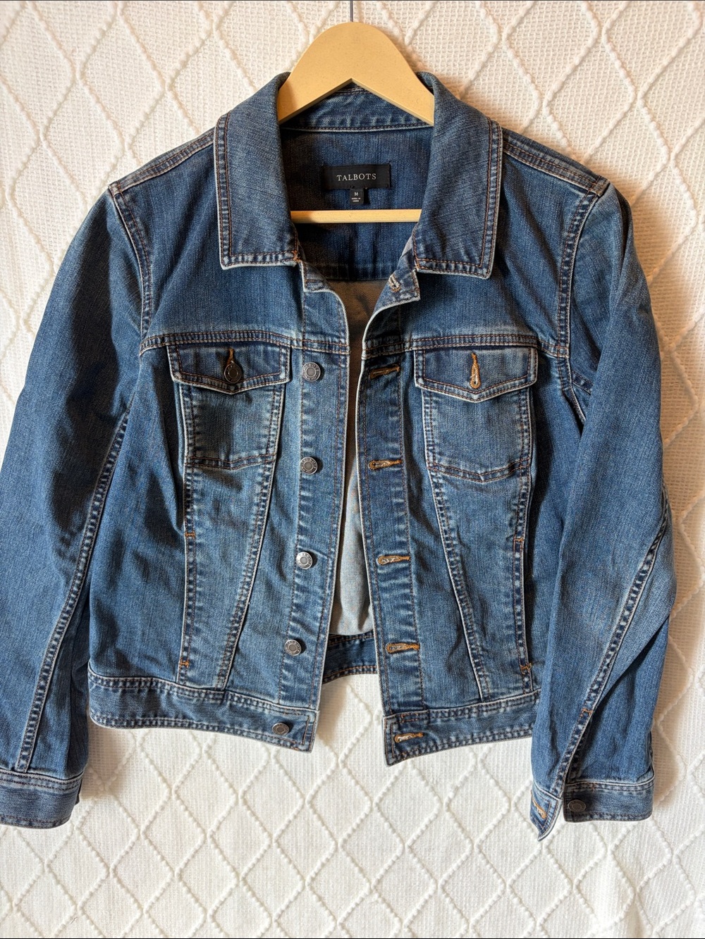 Talbots Classic Medium Blue Denim Jean Jacket